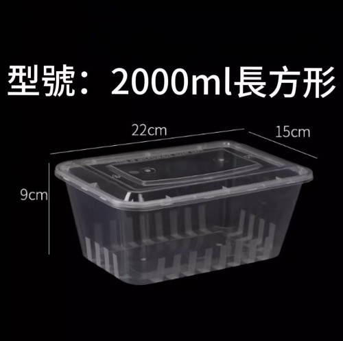外賣透明膠盒 2000ml